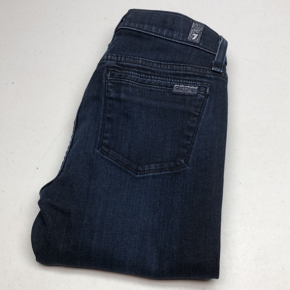 MADE IN USA 🇺🇸 7 for ALL MANKIND MID-RISE SKINNY JEANS 27x27 🇺🇸